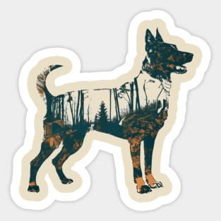 Hunting Dog and Nature Sticker